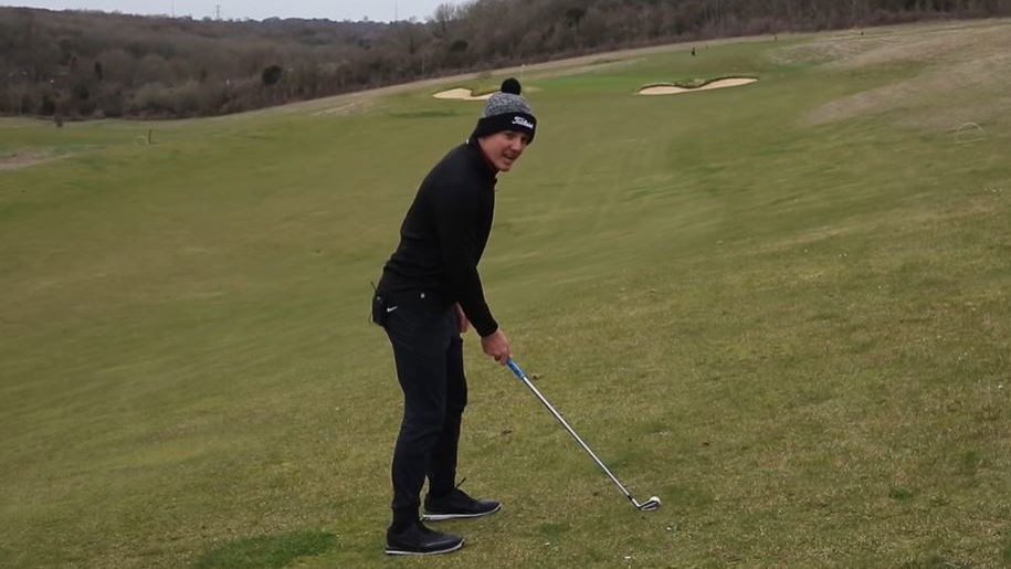 How to hit SOLID iron shots with the ball above your feet